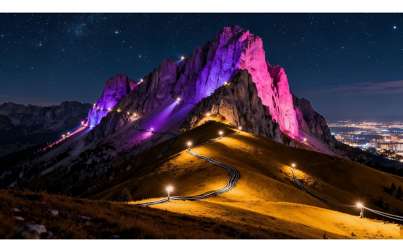 光影塑山魂：山體亮化工程的藝術(shù)、科技與實踐探索